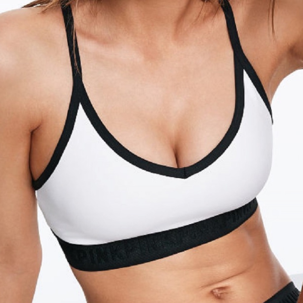L | Black/White Sports Bra